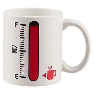 Кружкка-хамелеон белая Топливо(керамика)(330 мл)