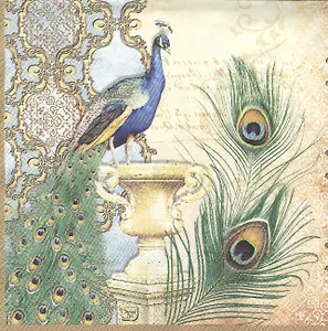 Наб. салф. для декупажа Павлин (141320/211238) (2шт) (упаковка)