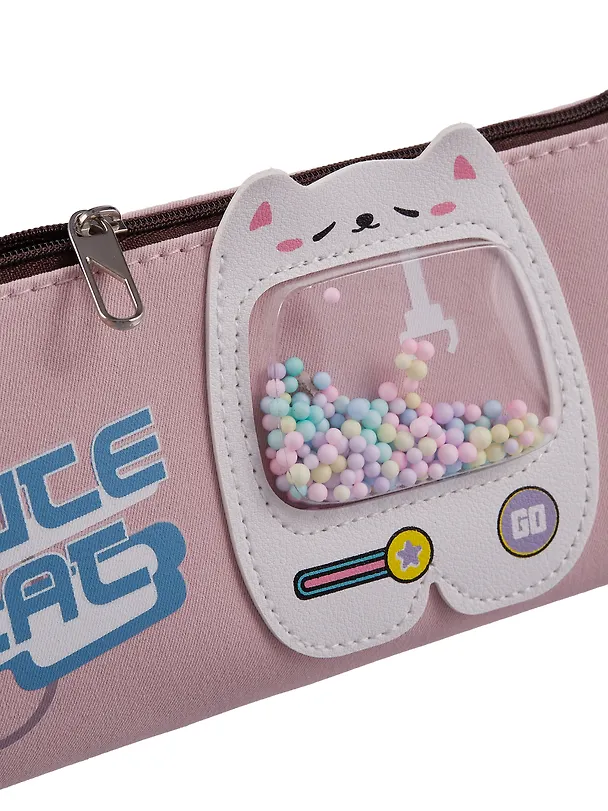 Пенал-косметичка из ткани "Cute cat", розовый, Yoi 3087336 — 10