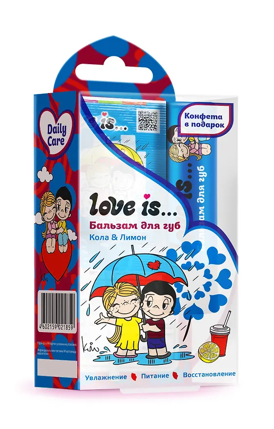 Набор Love is Бальзам для губ Кола-лимон+карамель (ПВХ бокс) (12х6,5) (Гк-134/14) 3028486 — 1