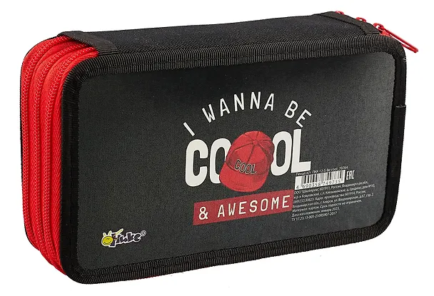 Пенал 3отд. "Be cool" 19*11, молния, ламинат 3037751 — 2