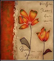 Картина-репродукция без рамки Цветы... (21163) (60х60)