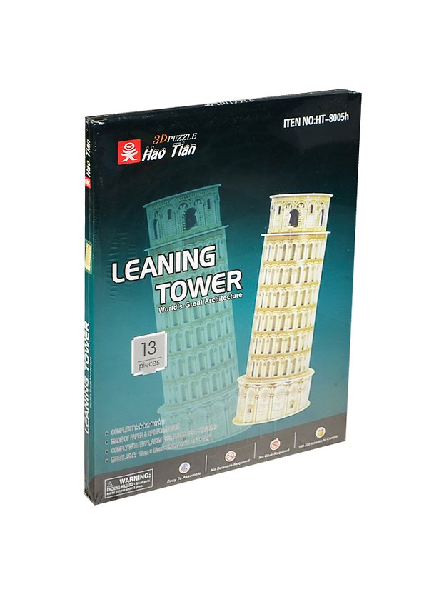 Конструктор 3D Пизанская башня (Leaning Tower) (124391) (13шт) (10х10х26см) (3D Puzzle Hao Tian) 2420328 — 1