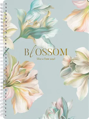 Тетрадь  в клетку Blossom. Лилии, А4, 96 листов, спираль, Be Smart 3151098