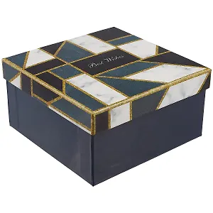 Подарочная коробка «Синий орнамент», средняя