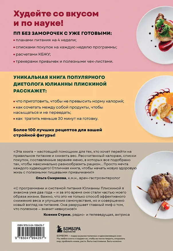 Книга ПП меню для снижения веса. Готовый рацион на 28 дней с пошаговыми рецептами и рекомендациями диетолога (Юлианна Плискина) — 2