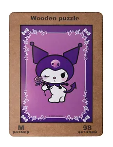 Пазл  фигурный 98 дет. Sanrio Purple (8+) (дерев. коробка)