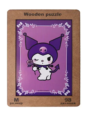 Пазл  фигурный 98 дет. Sanrio Purple (8+) (дерев. коробка) 3114121