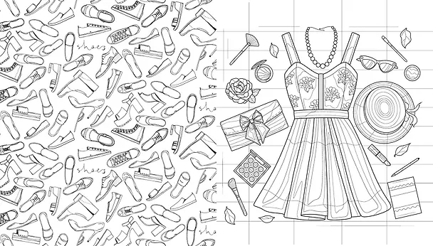 Книга In style. Стильная раскраска () — 9