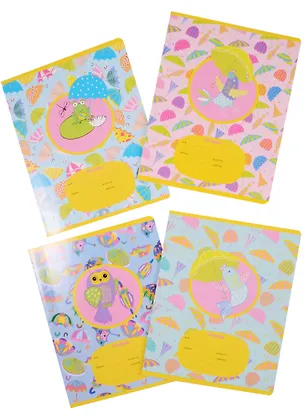 Тетрадь в узкую линейку BG, "Зонтики", 12 листов, в ассортименте 243977