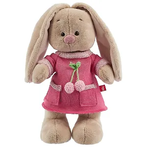 Мягкая игрушка Зайка Ми в розовом платье с вишенкой (25 см) (StS-196)