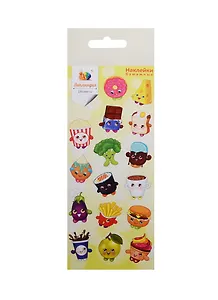 Наклейка декоративная бумажная Еда с глазами 1 (70х160) (Липляндия) (3+)