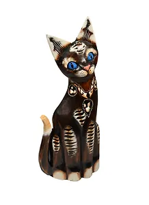 Сувенир дерево Кошка сказочница коричневая (30 см) (1244700)