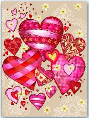 Записная книжка, Феникс+ А6 (110*150мм) 160стр. Сердечки 38879 320015