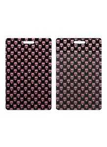 Чехол для карточек Узор черепа розовый