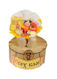 Домовой Богатейка на сундуке (15см) (Б-4)