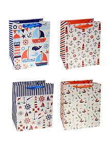 Пакет подарочный бумажный А3 32*42*11.5 "Морской", нейтр., мат. ламинат, Kairui