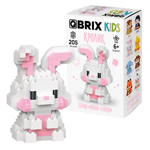 Конструктор «Мини-блоки Кролик» 205 деталей, QBRIX KIDS