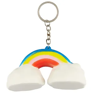 Брелок-антистресс Облачка с радугой (PU) (10x5)