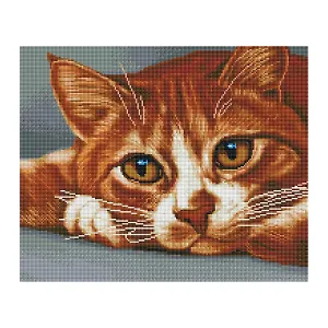 Алмазная мозаика ТРИ СОВЫ "Рыжик", 40*50см, холст