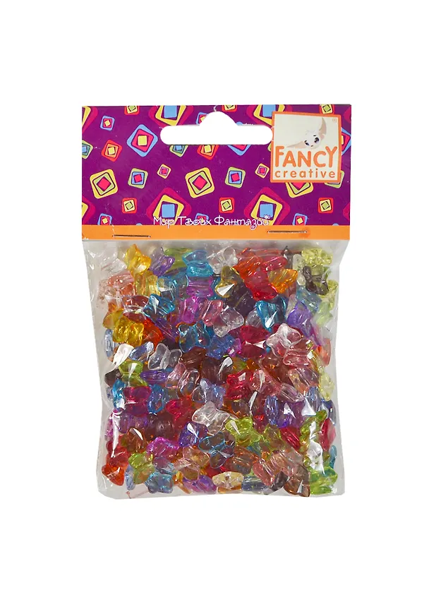 Бусины FANCY пластиковые Монпасье разноцветные, 60гр 2429559 — 1