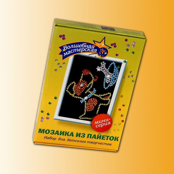 Набор д/детского творчества Волшебная мастерская Мозаика из пайеток "Собачка" М008 2318280 — 1