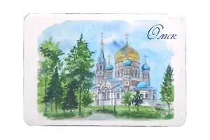 Магнит картон Успенский собор (Омск) (МК/141/002)
