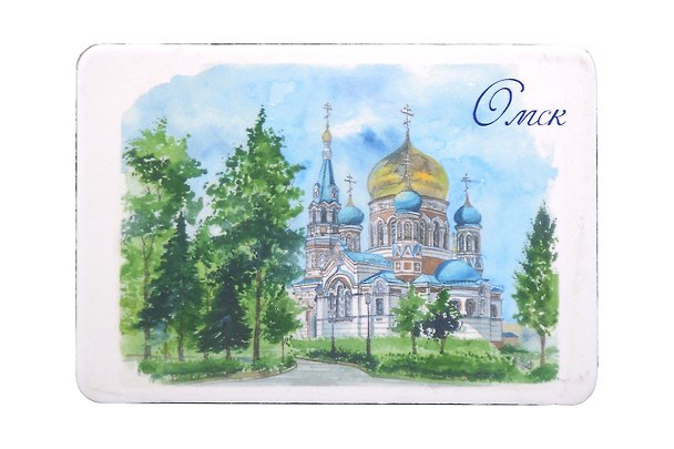 Магнит картон Успенский собор (Омск) (МК/141/002) 3125830 — 1