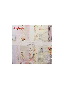 ХОББИ И ТЫ Набор бумаги для скрапбукинга 15*15 см 190 гр/м, Джульетта, 12 листов