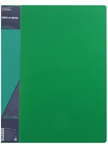 Папка 20ф А4 "STANDARD" пластик 0,6мм, зеленая