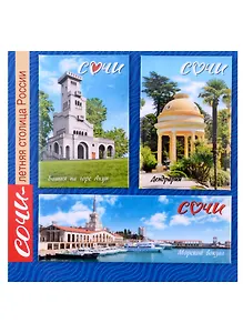 Набор магнитов Сочи - летняя столица России на син.подл.