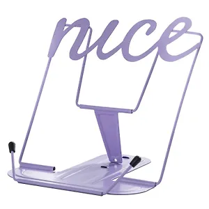 Подставка для книг/учебников "ЛАВАНДА" лавандовая, металл., фигурная вырубка