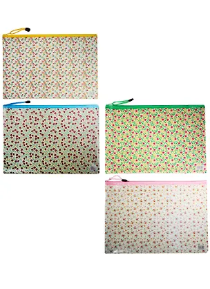 Папка А4 на молнии "Мелкий цветочек" 242133