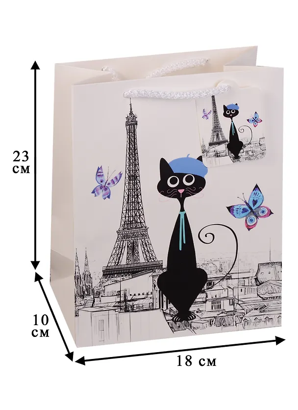 Пакет подарочный бумажный А5 "Cat traveller", детский 243496 — 3