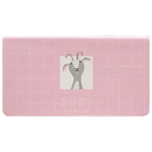 Планинг дат. 2027г. А6 64л 160*90 "Goat" розовый, иск.кожа, мягк.переплет, ляссе, карманный, скругл.углы 3172323