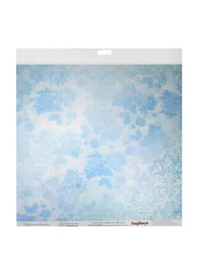 Бумага для скрапбукинга 30,5*30,5см 180 гр/м двусторон Цветочная вышивка Узо