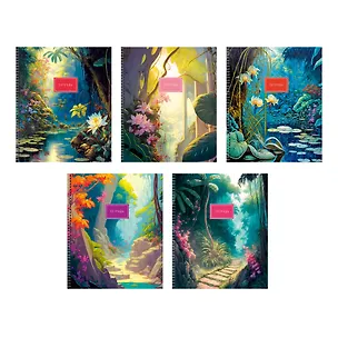 Тетрадь в клетку Listoff, "Тропические джунгли", 80 листов, в ассортименте 3033107