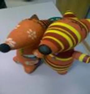 Сувенир, игрушка, Могл-Тойз, "Носок - Лиса"