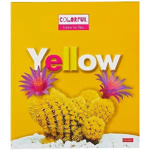Папка-обложка для тетради со сменными блоками А5 "YELLOW" 2 кольца, глянц.ламин., ассорти