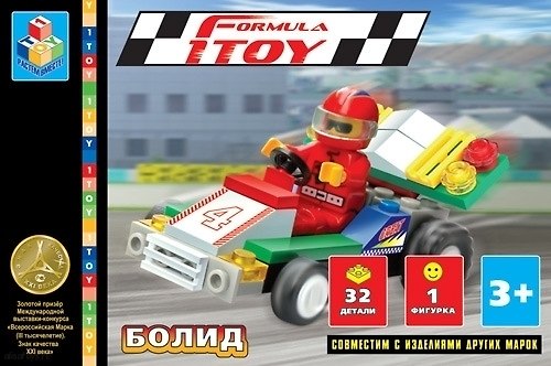Конструктор Formula Toy Болид №4 (Т50750) (32 дет.) (3+) (коробка) 2309264 — 1