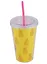 Стакан пластиковый с трубочкой Золотые ананасы (500 мл) (12-06646-902) — 2646169 — 3