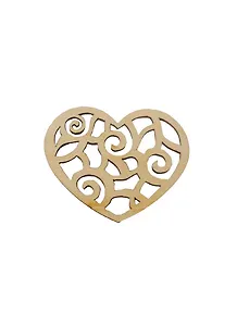 Сердце-15 резное (141215) (75х90мм) (Фигурка для декупажа) (дерево)