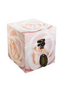 Шкатулка квадратная дерево Белая роза (14х12х12) (456893)