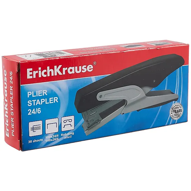 Степлер-плаер №24/6 30л, черный, ErichKrause 262262 — 3