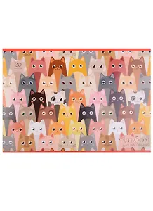 Альбом для рисования Unnika, "Милые котята (орнамент)", А4, 20 листов