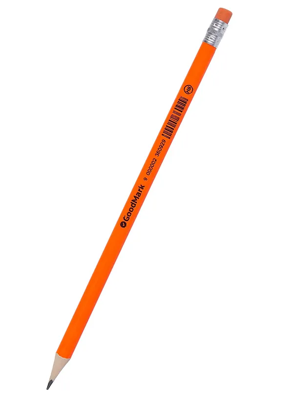 Карандаш GoodMark, Neon, чернографитный HB с ластиком, в ассортименте 236092 — 8