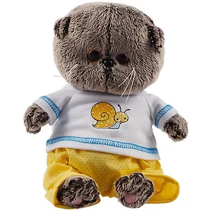 Мягкая игрушка Басик BABY в футболке с улиткой (20 см) (BB-081) 2854986