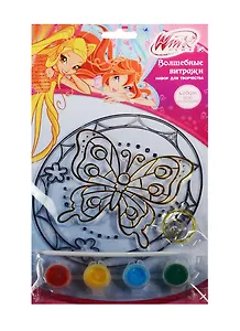 Набор для творч. MultiArt Волшебн. витражи Winx (SCR-SR100) (витраж+краски/4цв.+подвес+кисть) (в ассорт.) (6+) (упаковка) (в кор. 4х48шт)