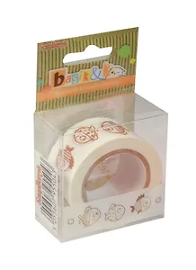 ХОББИ И ТЫ ScrapBerrys Бумажная клейкая лента с принтом Basik&Co Рыбки-2 15мм*8м