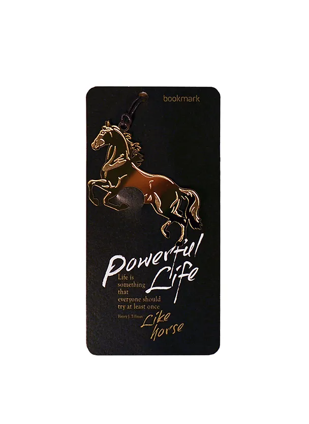 Закладка для книг из сверхтонкой стали Golden Horse (RBM-235) (Мир Бижу) 2388402 — 1